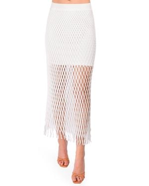 Jonathan Simkhai Aldridge Knit Midi Skirt - White