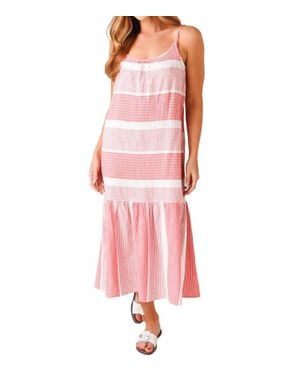 Seafolly Striped Midi Cover Up Dress - Pink
