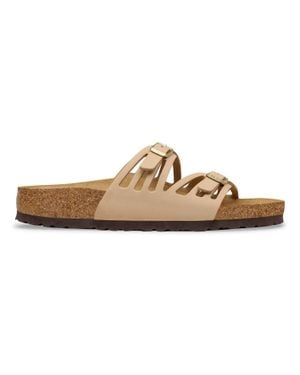 Birkenstock Granada Nubuck Slide Sandals - Brown
