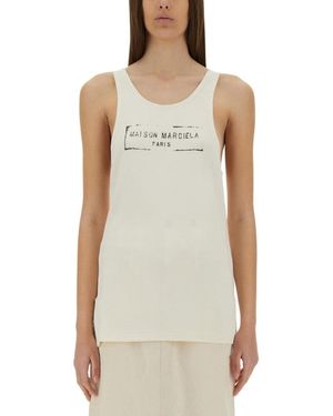 Maison Margiela Viscose Cotton Tops - White