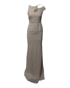 Roland Mouret Roland Mouret Cut Out Shoulder Long Dress - Gray
