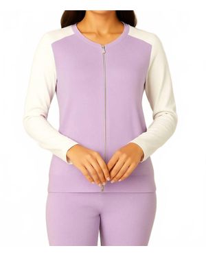 French Kyss Zip Bomber Jacket - Purple