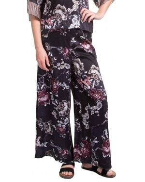 Gigi Moda Midnight Blossom Pants - Black