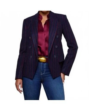 L'Agence Kenzie Pinstriped Blazer - Blue
