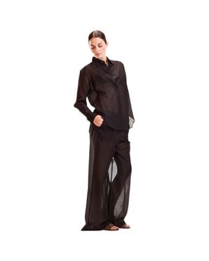 Cynthia Rowley Salina Sheer Pant - Black