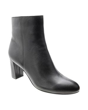 David Tate Alison Boot Almond Toe Block Heel Bootie Rhs6406 - Black