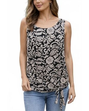 Karen Kane Side Tie Top - Gray