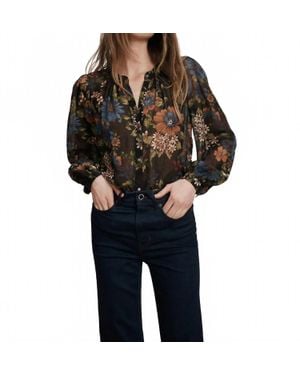 Veronica Beard Ashlynn Silk Top - Black