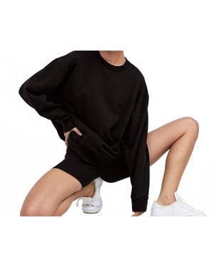 Mate Fleece Oversized Sweatshirt - Black