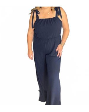 Tyche Tie Shoulder Jumpsuit - Blue