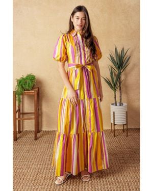 TRUEDAMES Soiree Sweetness Poplin Maxi Dress - Orange
