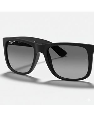 Ray-Ban Justin Sunglasses Matte Frame Gradient Lens - Black