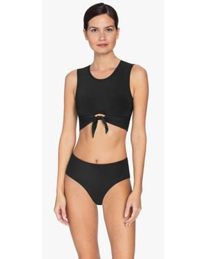 Robin Piccone Ava High Waist Bikini Bottom - Black