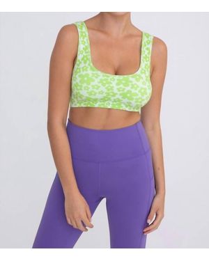 Mono B Daisy Square Neck Bralette - Green