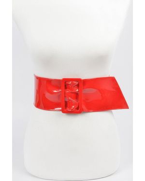 Fashnzfab Leather Cross Body Strap Clutch - Red