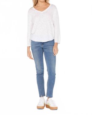 Mod-o-doc Lightweight V-Neck Sweater - Blue