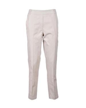 Kiltie Pants With Tailored Mid-Rise Fit - Gray
