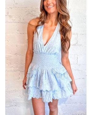 Reset By Jane Dolly Halter Mini Dress - Blue
