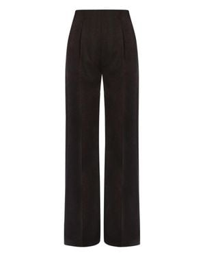 Alberta Ferretti High-Waisted Wool Pants - Black