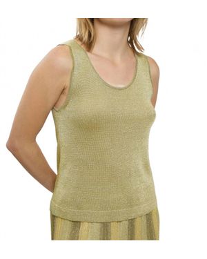 Maison Lurex Gala Lurex Tank Top - Green