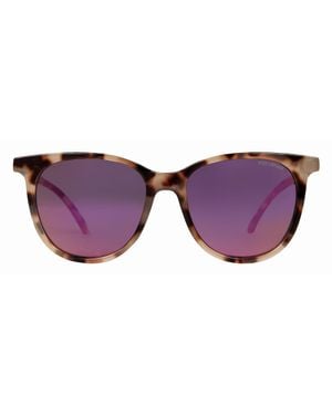 Suzy Levian Tortoise Square Mirrored Lens Sunglasses - Purple