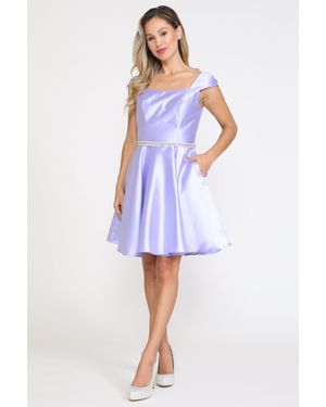 TRUEDAMES Mikado Bridesmaids Dresses - Blue
