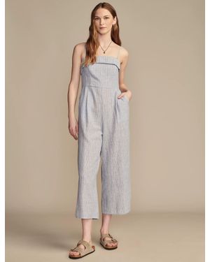 Lucky Brand Strapless Linen Overlay Jumpsuit - Natural