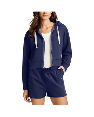 Champion Short Comfy Zip Hoodie - Blue