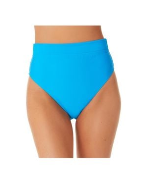 California Waves Solid High-Waist Swim Bottom Separates - Blue