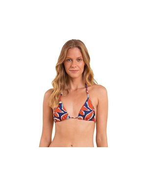 Rio De Sol Seamless Triangle Bikini Top Swimwear Erk648 - Black
