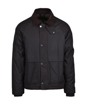 Sseinse Quilted Overcoat With Structured Silhouette And Practical Closure - Black