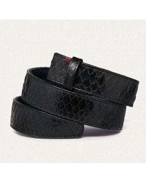 Claris Virot Python Belt - Black