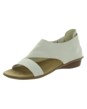 Sesto Meucci Everly Leather Flat Sandals - Green