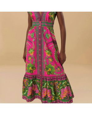 FARM Rio Ana Midi Dress - Multicolor