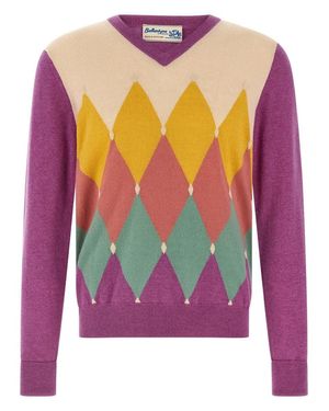 Ballantyne Argyle Sweater - Pink