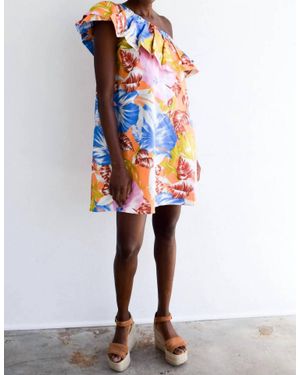 Never A Wallflower One Shoulder Mini Dress - White