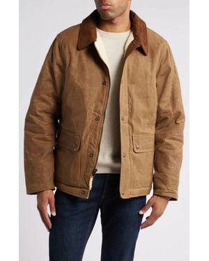 Schott Nyc Waxed Cotton Country Jacket - Brown