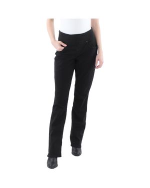 Jag Jeans Paley Pull-On High-Rise Bootcut Jeans - Black