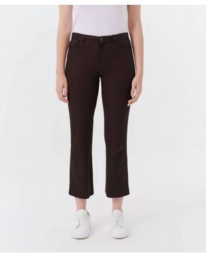 ATM Leather Cropped Flare Pant - Black