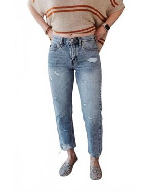 Kancan Francine Straight Leg Jeans - Blue