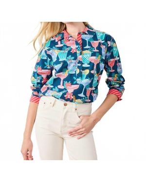 Printfresh Basic Bliss Blouse - Blue