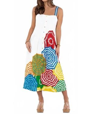 Emily Mccarthy Constance Midi Dress - White