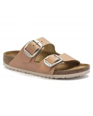 Birkenstock Arizona Big Buckle Nubuck Leather Sandal - Brown