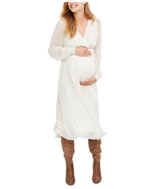 petite layered dresses Anne Klein Petite Tiered Stand Collar Shirt Dress - DARK CHOCOLATE