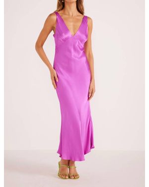 MINKPINK Gaia V-Neck Slip Midi Dress - Pink