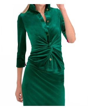 Gretchen Scott Twist & Shout Top - Green