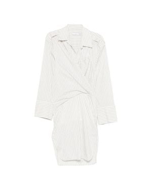 IRO Lazul Striped Cotton Dress - White
