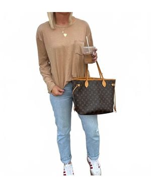 Rae Mode Mineral Wash Long Sleeve Top - Natural