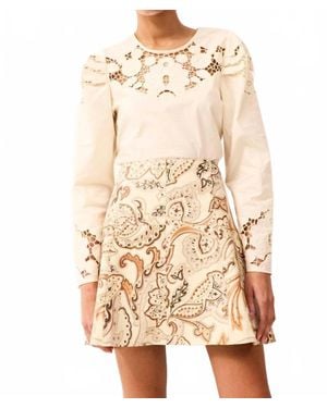 Marie Oliver Turtledove Dori Top - Natural