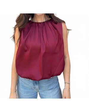 Wishlist Satin Stitches Blouse - Red